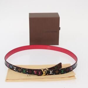 Louis Vuitton Monogram Multicolor Ceinture Initials Belt Black